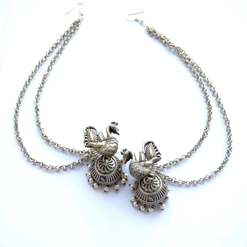 Bollywood Oxidized Silver Plated Jewellery set jhumka jhumki Earrings women  #RLS | eBay
